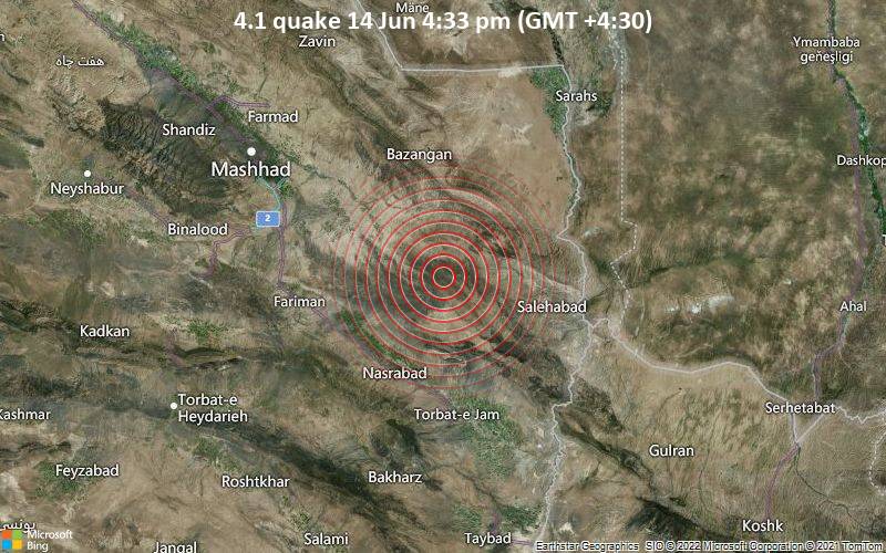 4.1 quake 14 Jun 4:33 pm (GMT +4:30)