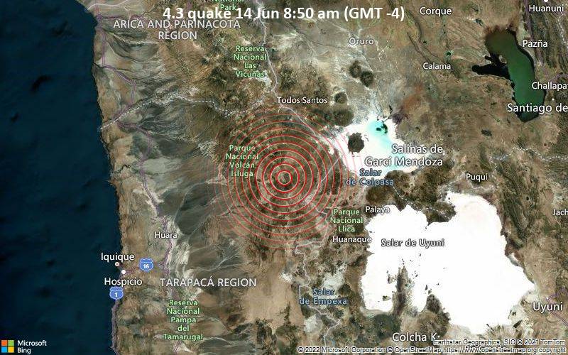 4.3 quake 14 Jun 8:50 am (GMT -4)
