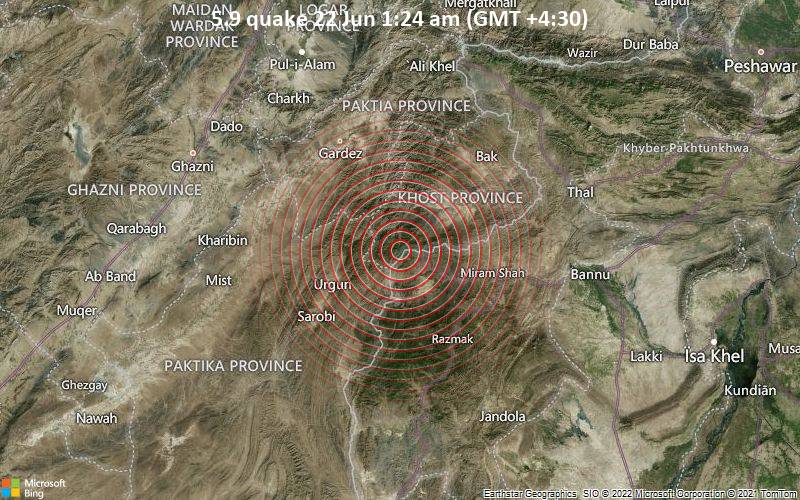 5.9 quake 22 Jun 1:24 am (GMT +4:30)