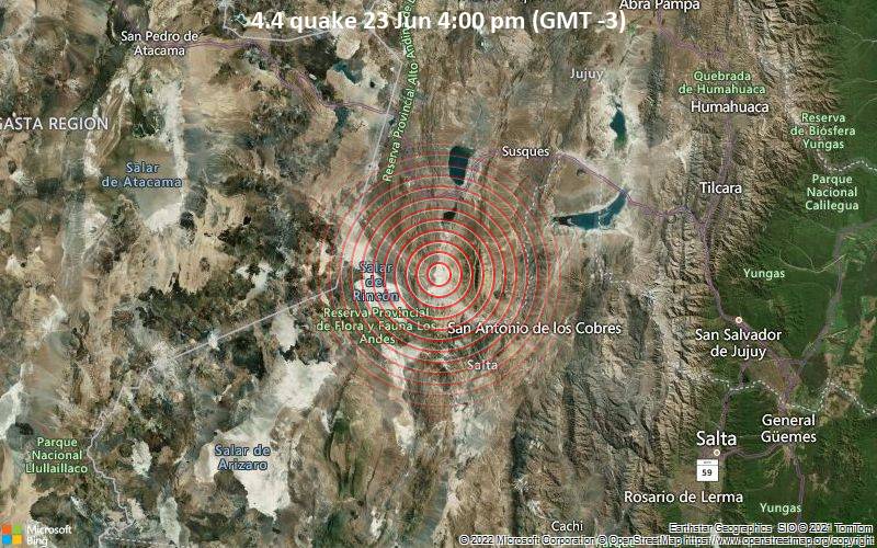 4.4 quake 23 Jun 4:00 pm (GMT -3)