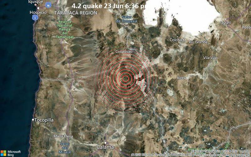 4.2 quake 23 Jun 6:36 pm (GMT -4)