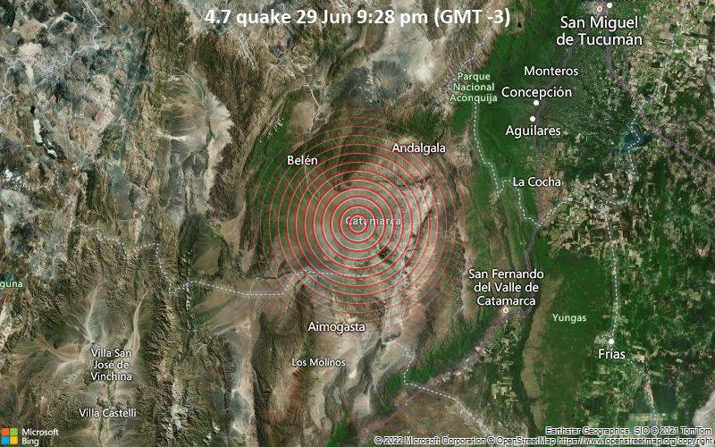 4.7 quake 29 Jun 9:28 pm (GMT -3)