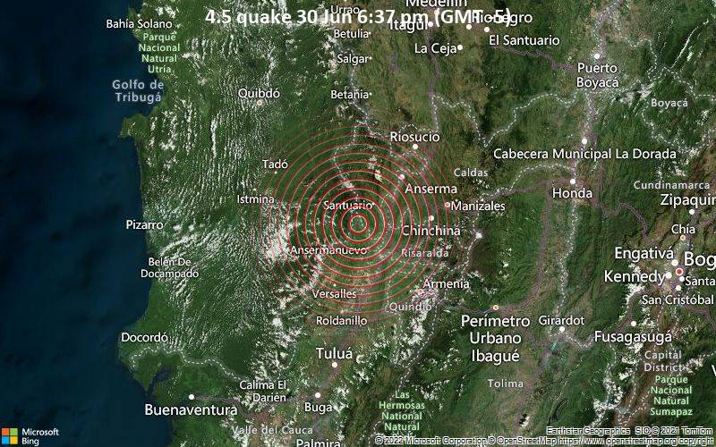 4.5 quake 30 Jun 6:37 pm (GMT -5)