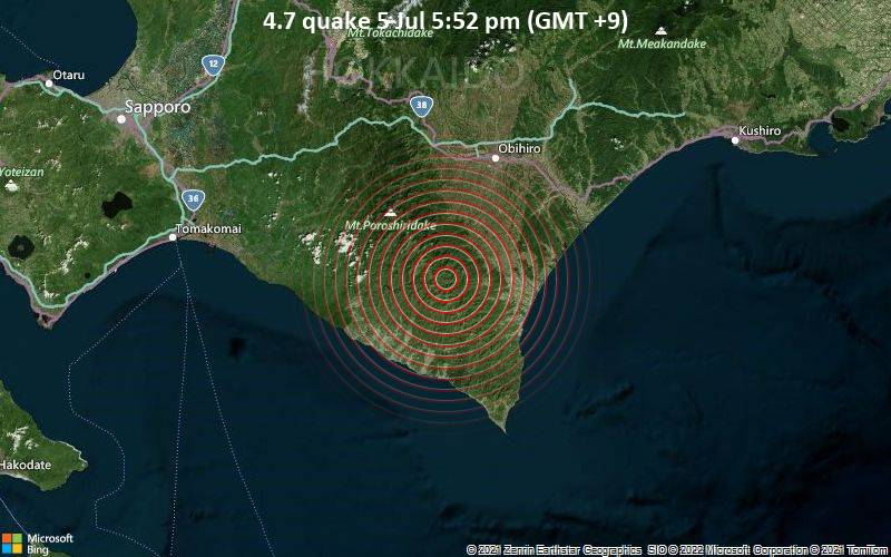 4.7 quake 5 Jul 5:52 pm (GMT +9)