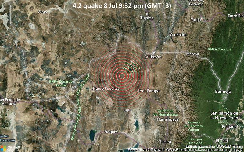 4.2 quake 8 Jul 9:32 pm (GMT -3)