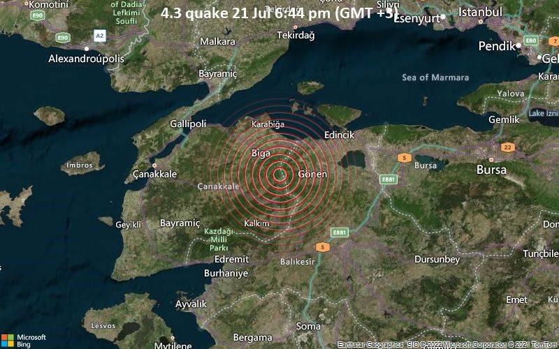 4.3 quake 21 Jul 6:44 pm (GMT +3)