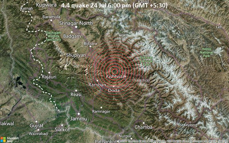 4.4 quake 24 Jul 6:00 pm (GMT +5:30)