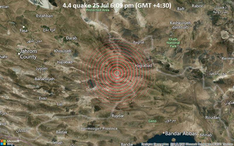 4.4 quake 25 Jul 6:09 pm (GMT +4:30)