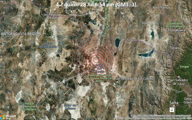 4.2 quake 28 Jul 6:54 pm (GMT -3)