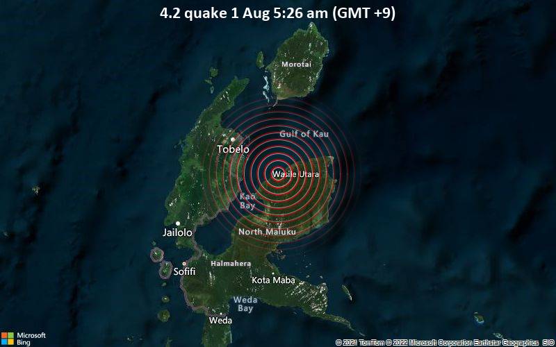 4.2 quake 1 Aug 5:26 am (GMT +9)