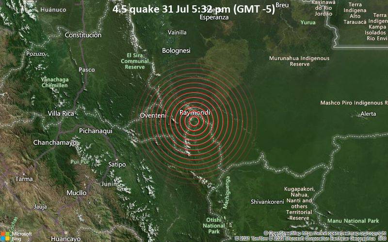 4.5 quake 31 Jul 5:32 pm (GMT -5)