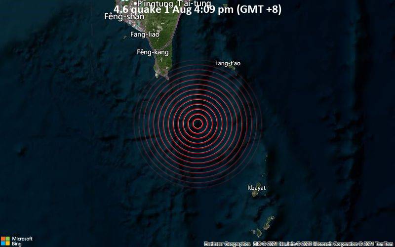 4.6 quake 1 Aug 4:09 pm (GMT +8)