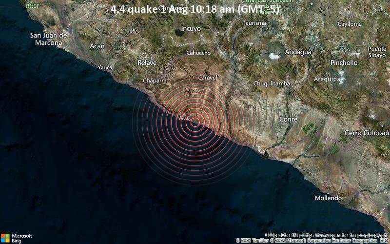 4.4 quake 1 Aug 10:18 am (GMT -5)