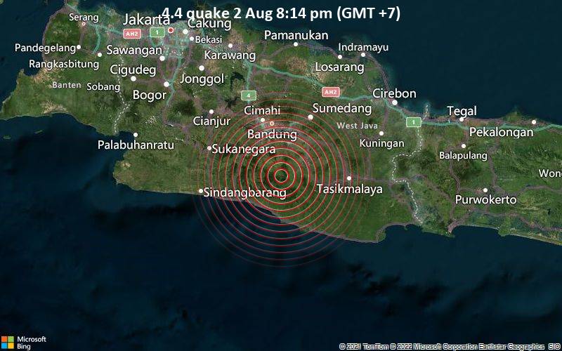 4.4 quake 2 Aug 8:14 pm (GMT +7)