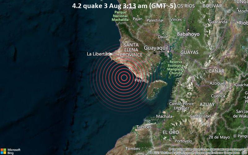 4.2 quake 3 Aug 3:13 am (GMT -5)