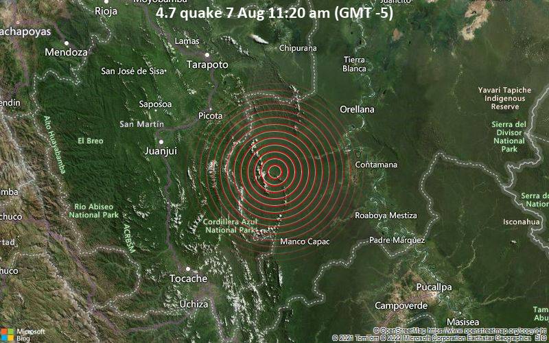 4.7 quake 7 Aug 11:20 am (GMT -5)