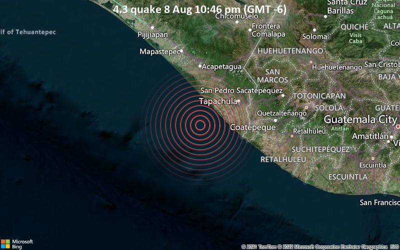4.3 quake 8 Aug 10:46 pm (GMT -6)