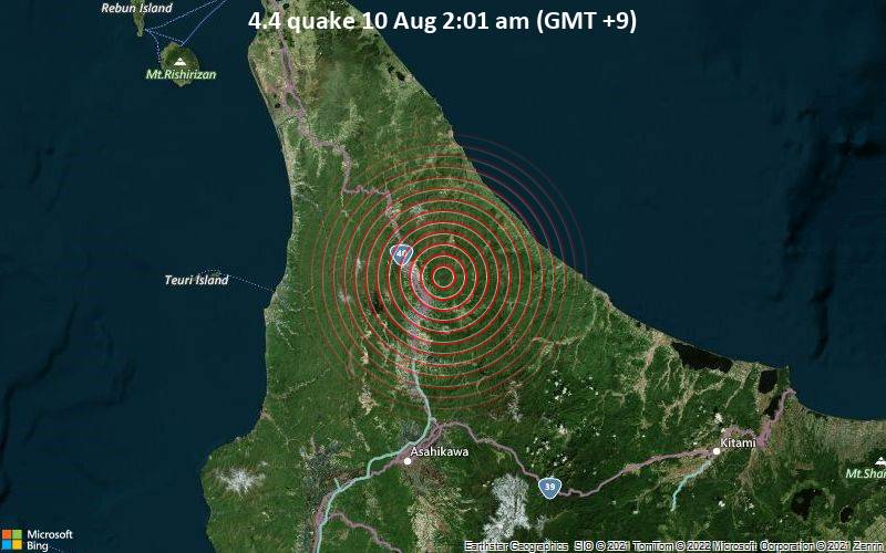 4.4 quake 10 Aug 2:01 am (GMT +9)