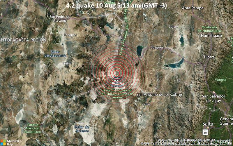 4.2 quake 10 Aug 5:13 am (GMT -3)