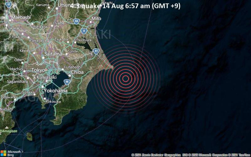 4.3 quake 14 Aug 6:57 am (GMT +9)