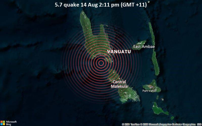 5.7 quake 14 Aug 2:11 pm (GMT +11)