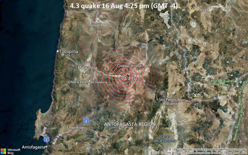 4.3 quake 16 Aug 4:25 pm (GMT -4)