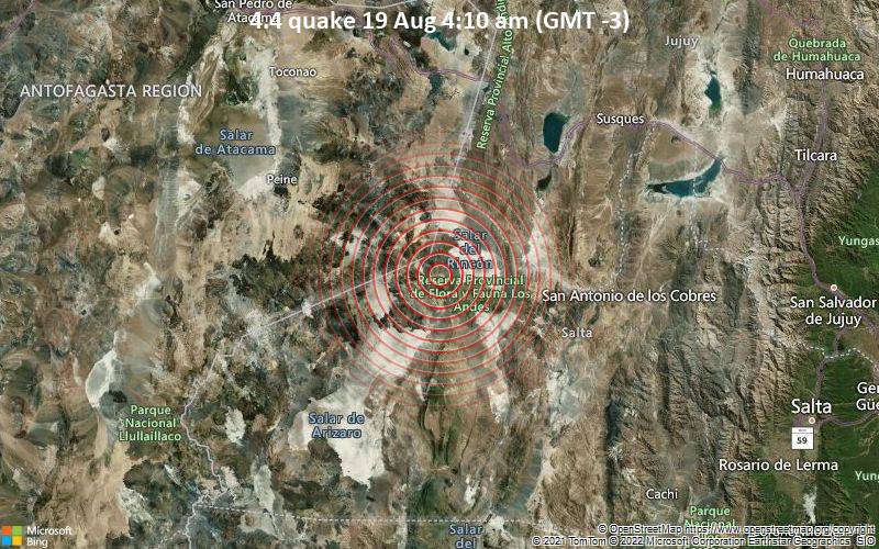 4.4 quake 19 Aug 4:10 am (GMT -3)