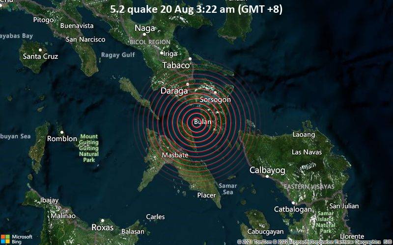 5.2 quake 20 Aug 3:22 am (GMT +8)