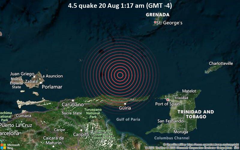 4.5 quake 20 Aug 1:17 am (GMT -4)