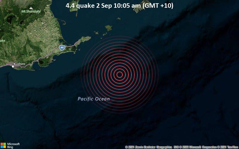 4.4 quake 2 Sep 10:05 am (GMT +10)