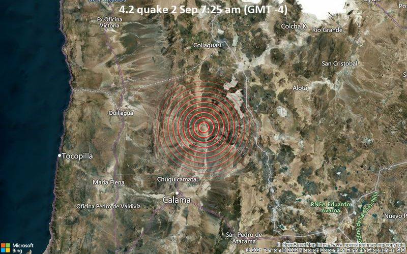 4.2 quake 2 Sep 7:25 am (GMT -4)