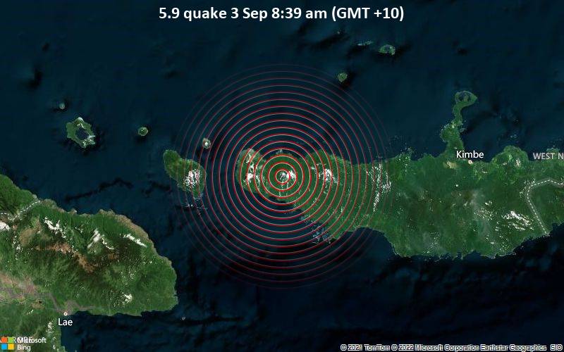 5.9 quake 3 Sep 8:39 am (GMT +10)