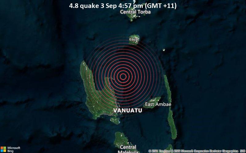 4.8 quake 3 Sep 4:57 pm (GMT +11)