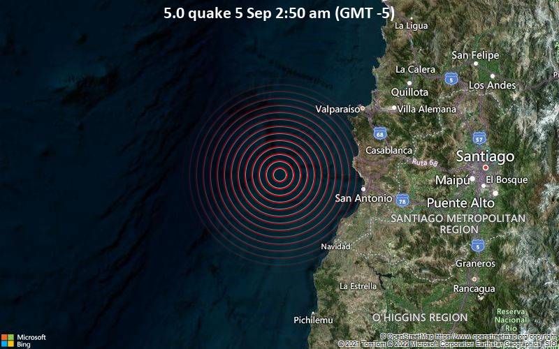5.0 quake 5 Sep 2:50 am (GMT -5)