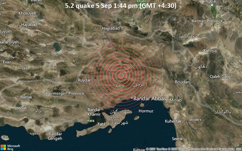 5.2 quake 5 Sep 1:44 pm (GMT +4:30)