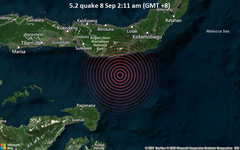 5.2 quake 8 Sep 2:11 am (GMT +8)
