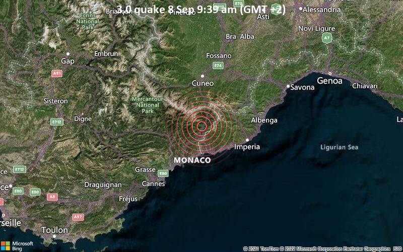 3.0 quake 8 Sep 9:39 am (GMT +2)