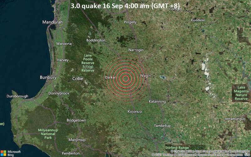 3.0 quake 16 Sep 4:00 am (GMT +8)