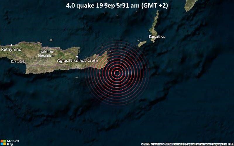 4.0 earthquake Sep 19 05:31 (GMT +2)