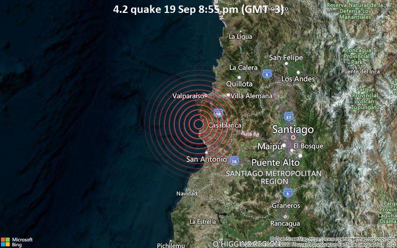 4.2 quake 19 Sep 8:55 pm (GMT -3)