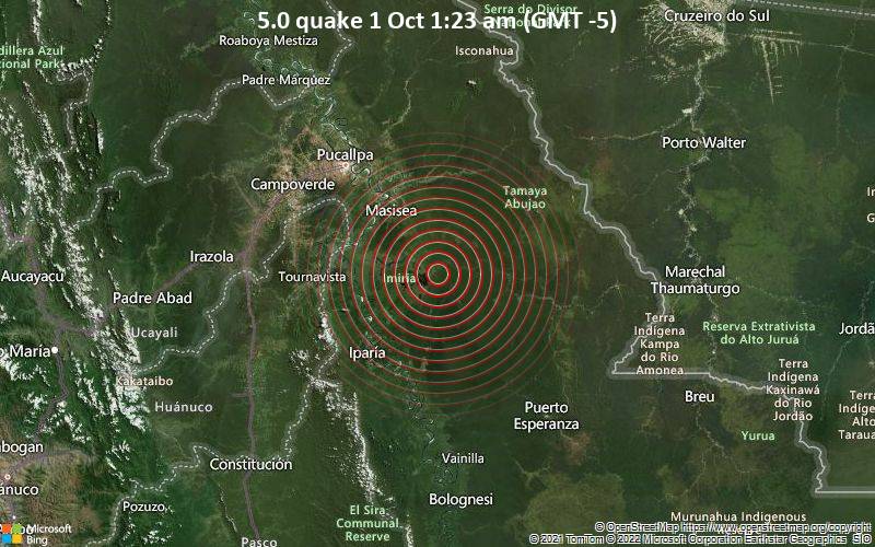 5.0 quake 1 Oct 1:23 am (GMT -5)