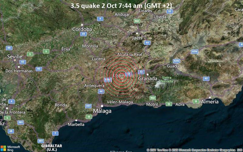 3.5 quake 2 Oct 7:44 am (GMT +2)