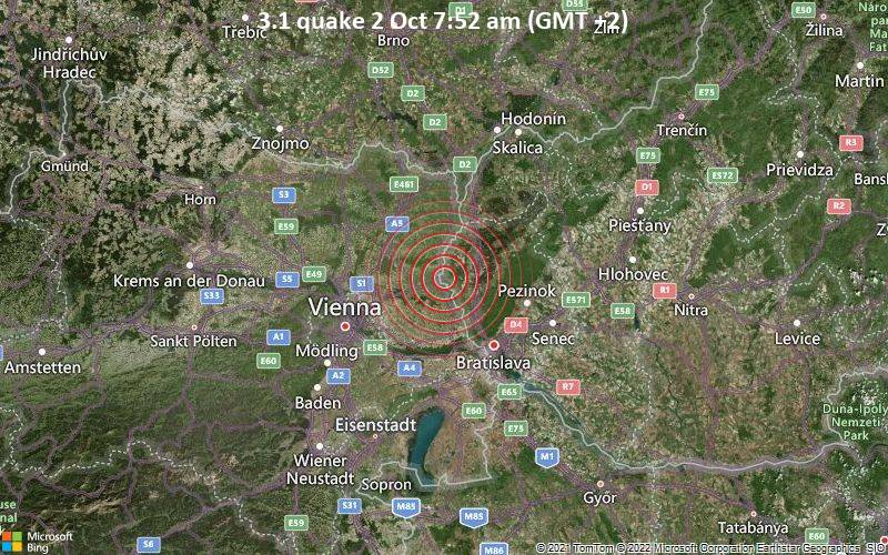 3.1 Zemetrasenie 2. októbra 7:52 (GMT +2)