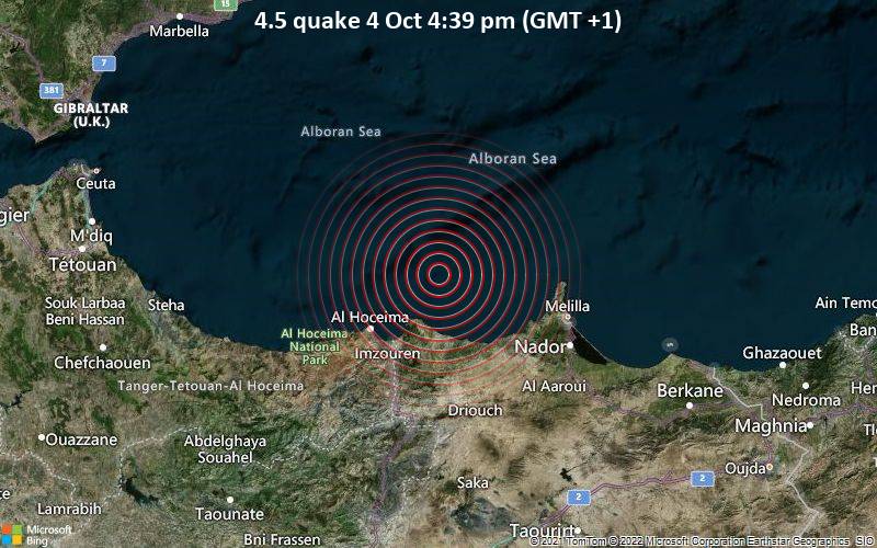 4.5 quake 4 Oct 4:39 pm (GMT +1)