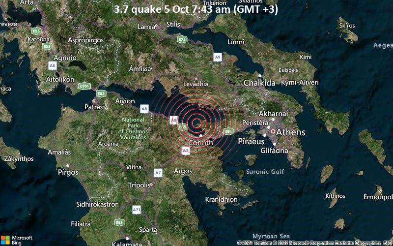 3.7 quake 5 Oct 7:43 am (GMT +3)