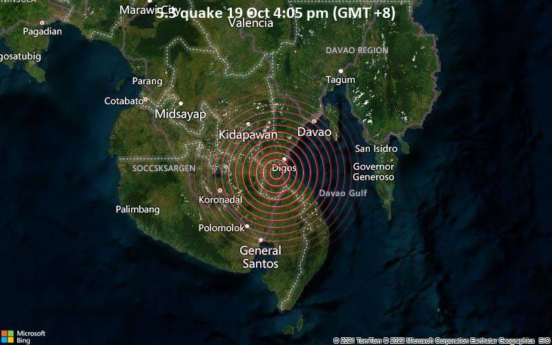 5.3 quake 19 Oct 4:05 pm (GMT +8)