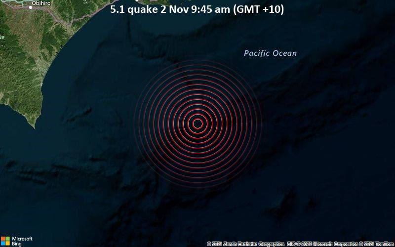 5.1 quake 2 Nov 9:45 am (GMT +10)