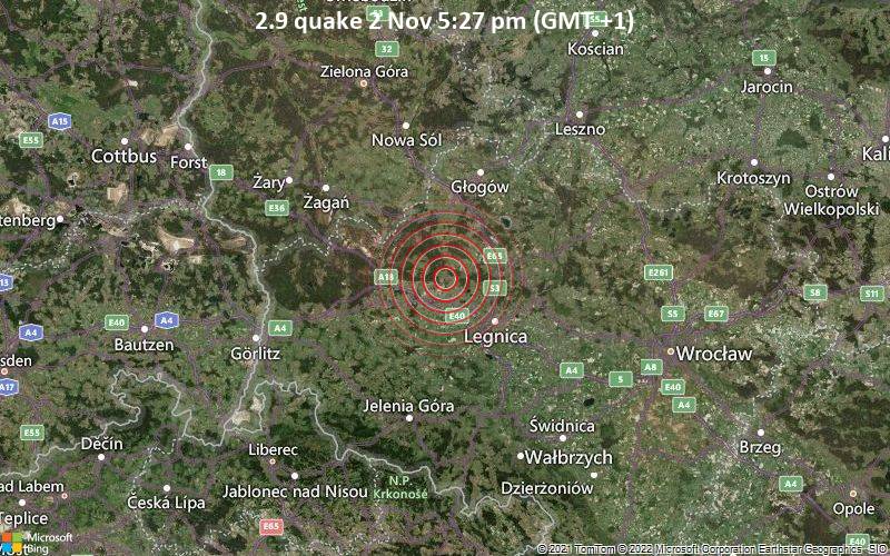 2.9 quake 2 Nov 5:27 pm (GMT +1)