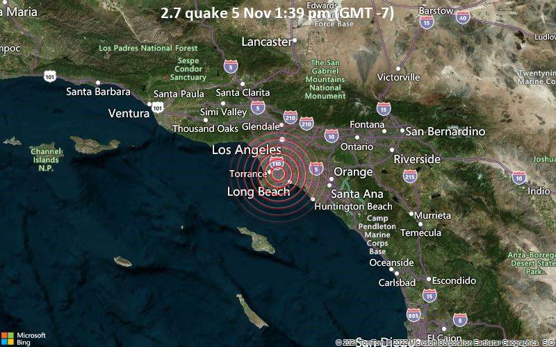 2.7 quake 5 Nov 1:39 pm (GMT -7)
