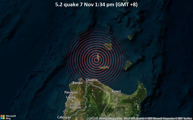 5.2 quake 7 Nov 1:34 pm (GMT +8)